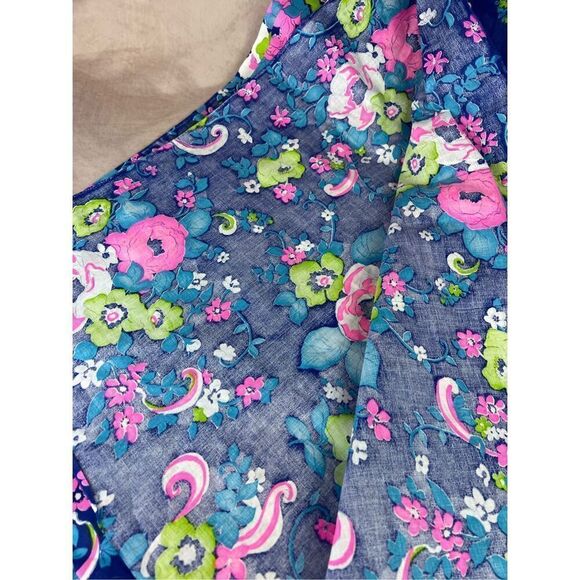 Vintage Mod Flower Power Fabric 3.5 yards - Picture 4 of 6